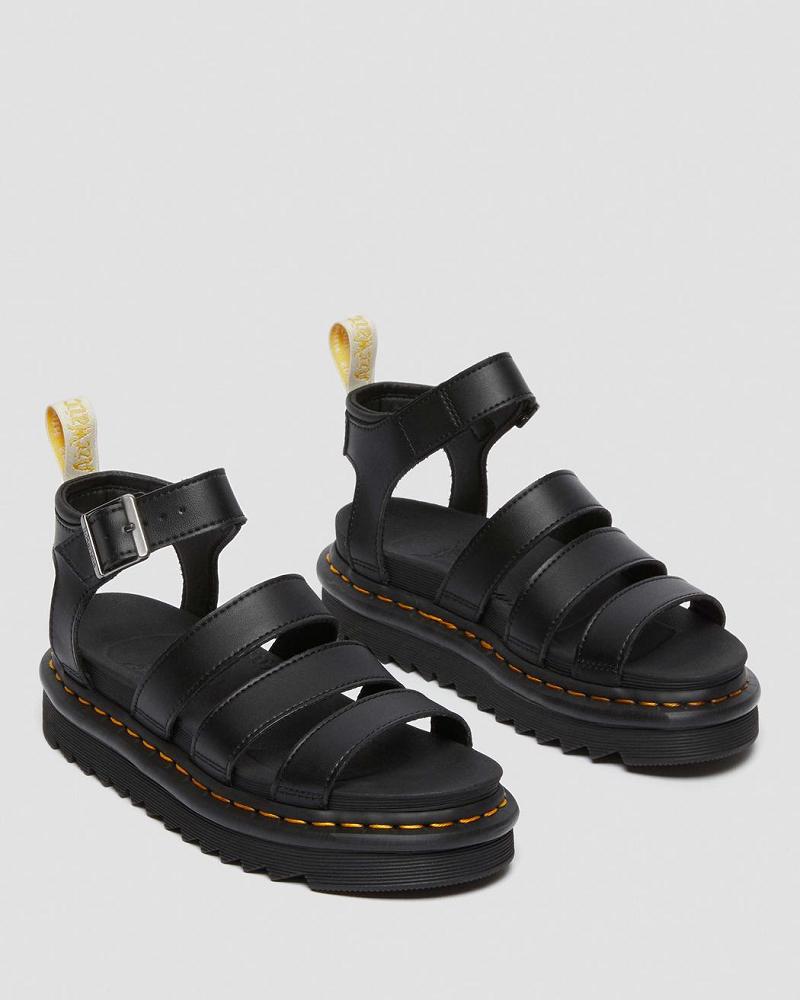 Black Women's Dr Martens Vegan Blaire Felix Gladiator Sandals | CA 301BEX